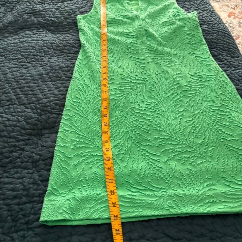 Lilly Pulitzer Green Textured Ruffle-Neck Dress - Picture 4 of 4